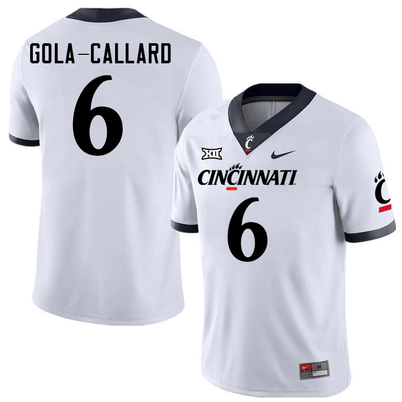 Cincinnati Bearcats #6 Trevon Gola-Callard College Football Jerseys Stitched-White